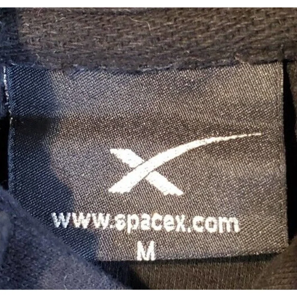 SpaceX Hoodie Pullover Falcon Heavy Earth Black Men’s Size Medium - Picture 8 of 8